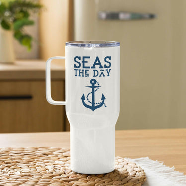 Seas The Day Travel Mug, Nautical Gift New England Trading Co